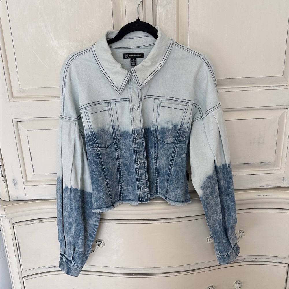 INC International Concepts Blue Ombre Button Down Shirt
